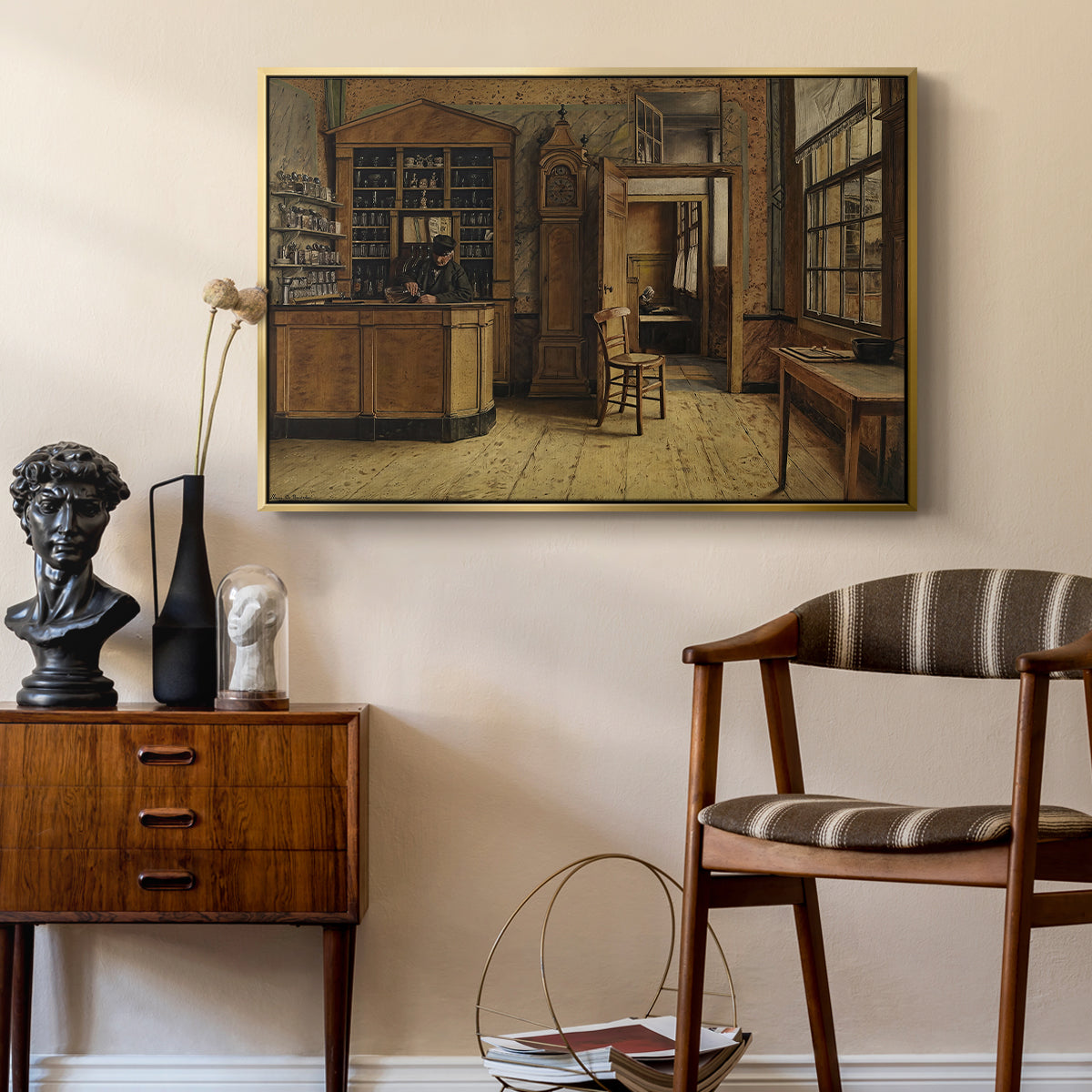 The Old Inn 'Het Loodshuis' in Antwerp, 1877 - Floater Framed Canvas Print