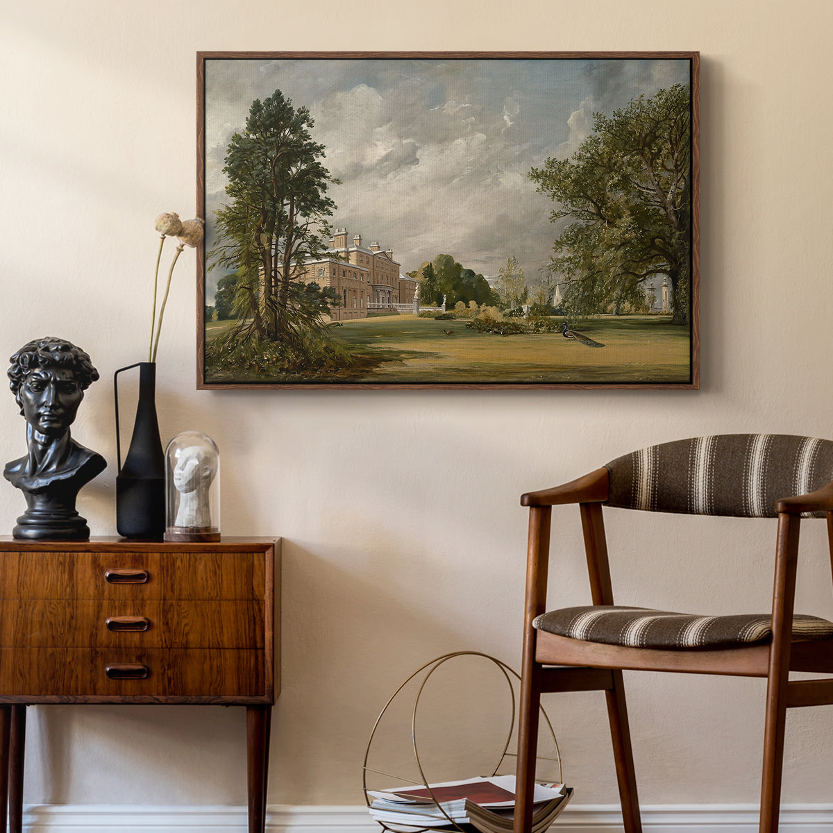 Malvern Hall, 1821 - Floater Framed Canvas Print