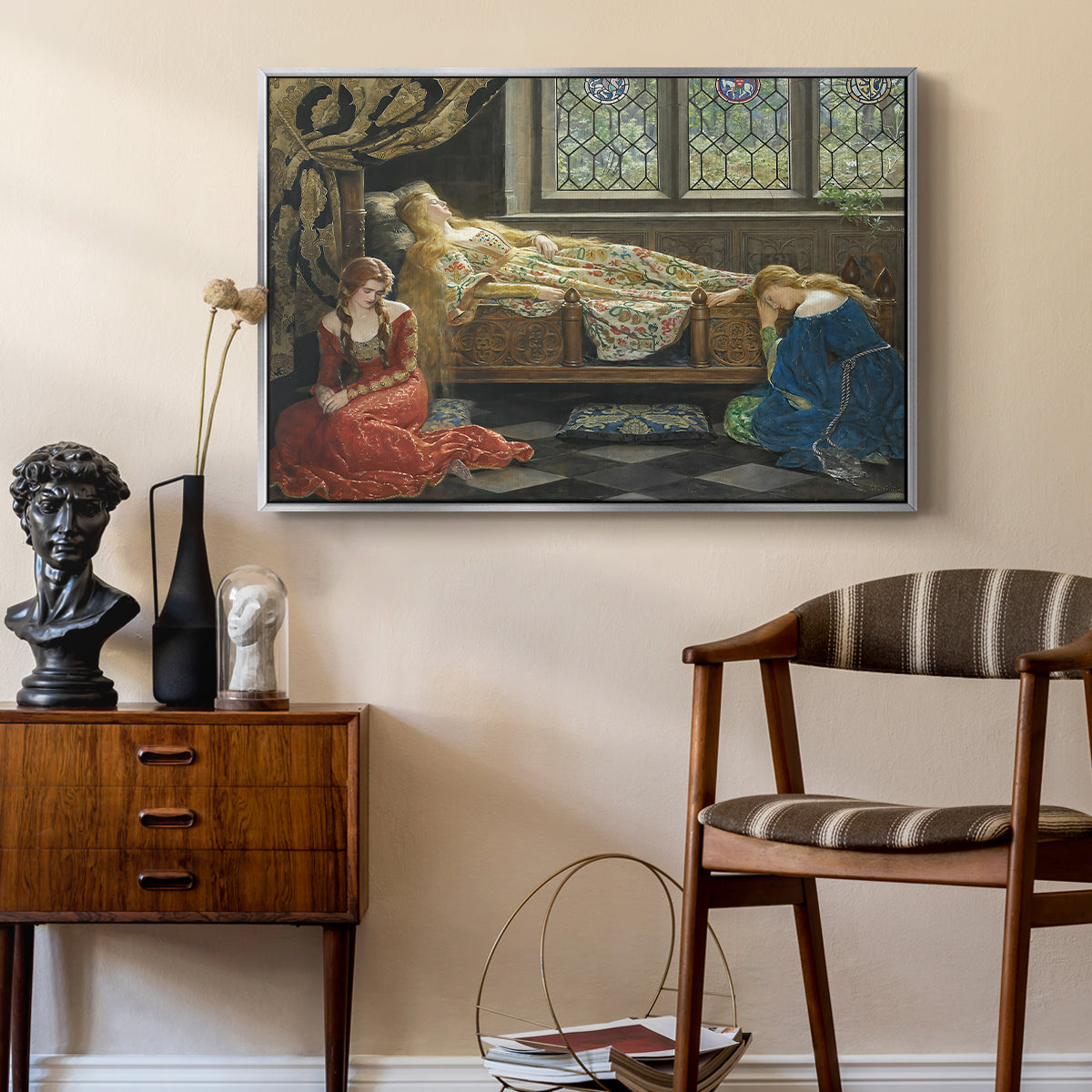The Sleeping Beauty, 1921 - Floater Framed Canvas Print