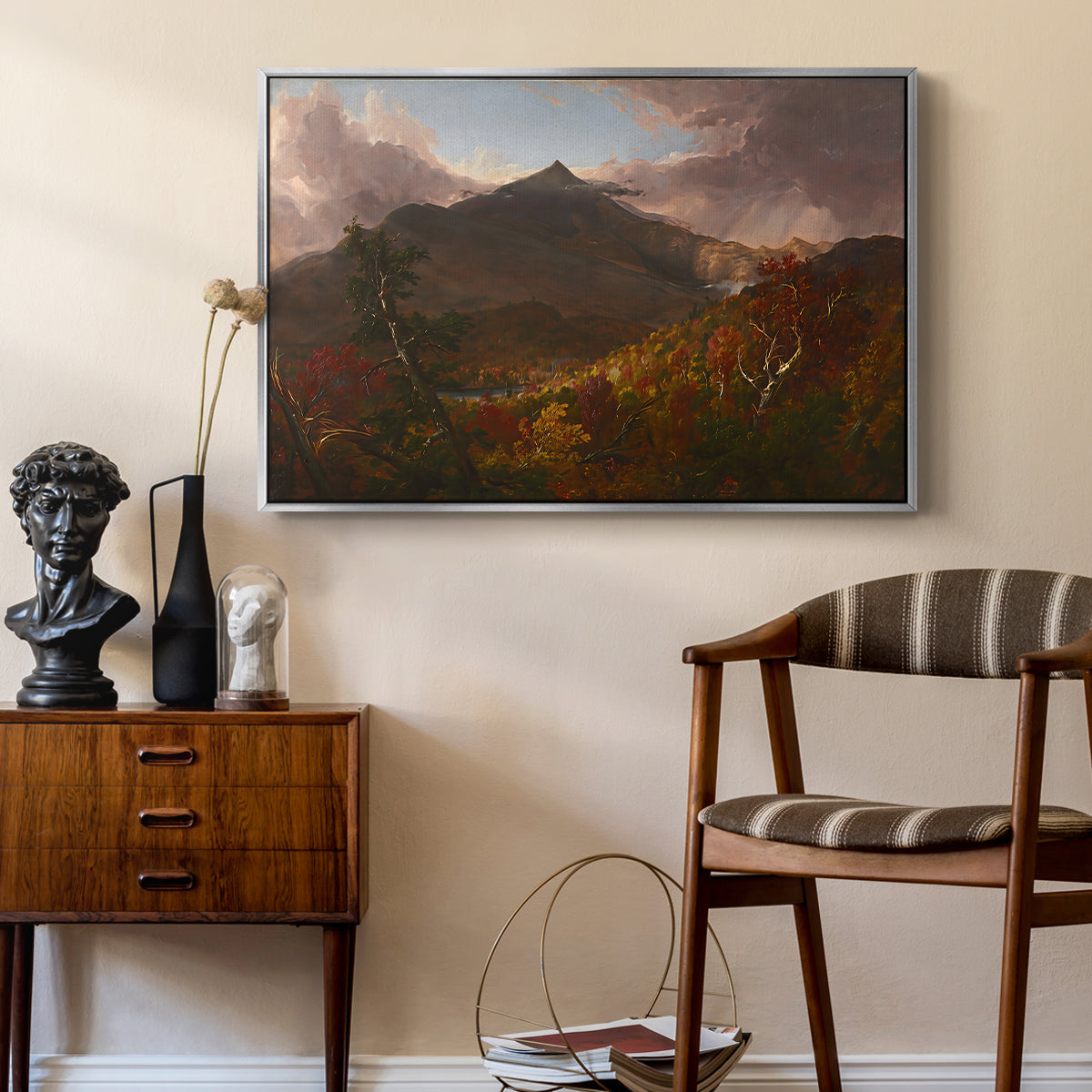 View of Schroon Mountain, Essex County, New York, After a Storm, 1838 - Floater Framed Canvas Print