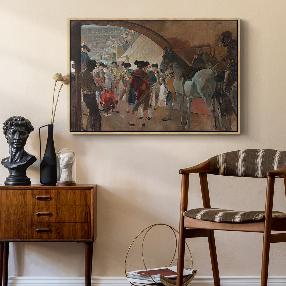 Before the Bullfight (Antes de la corrida), c. 1900 - Floater Framed Canvas Print