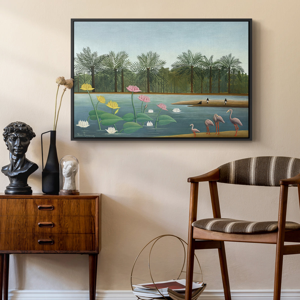 The Flamingoes (Les Flamants), 1907 - Floater Framed Canvas Print