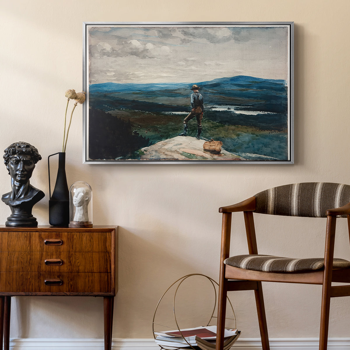 The Ranger, Adirondacks, 1882 - Floater Framed Canvas Print