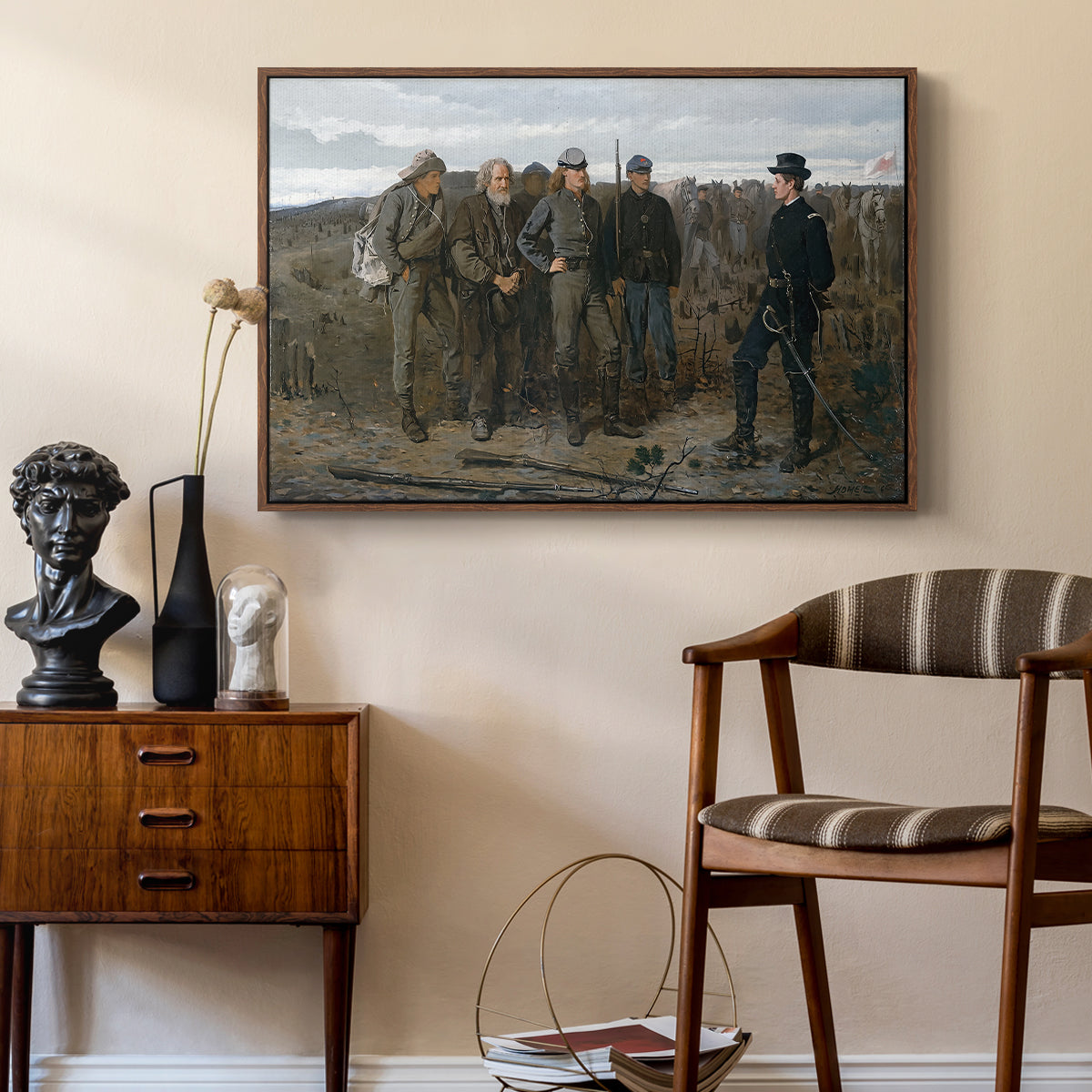 Prisoners from the Front, 1866 - Floater Framed Canvas Print
