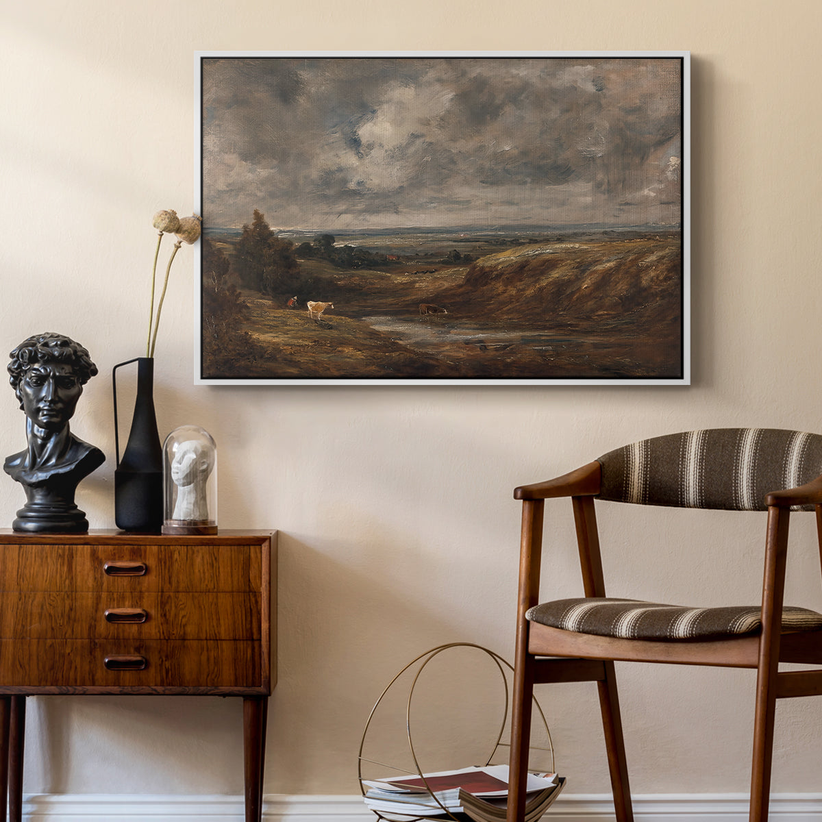 Hampstead Heath, 1825 - Floater Framed Canvas Print