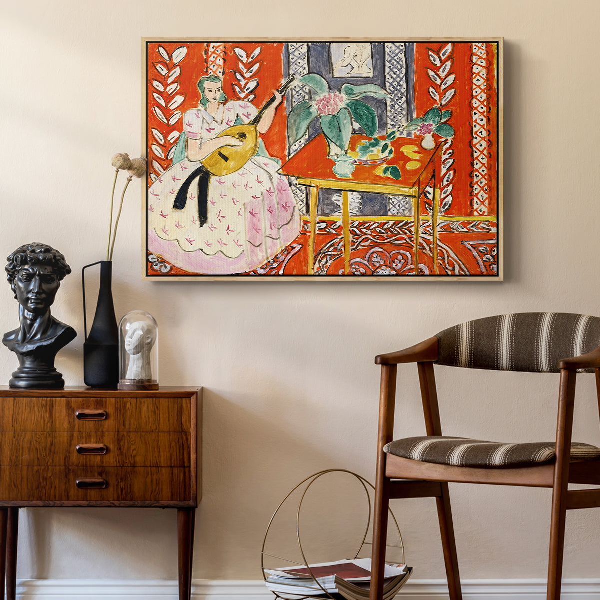 The Lute (Le luth), 1943 - Floater Framed Canvas Print