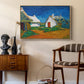 Three White Cottages at Saintes-Maries, 1888 - Floater Framed Canvas Print