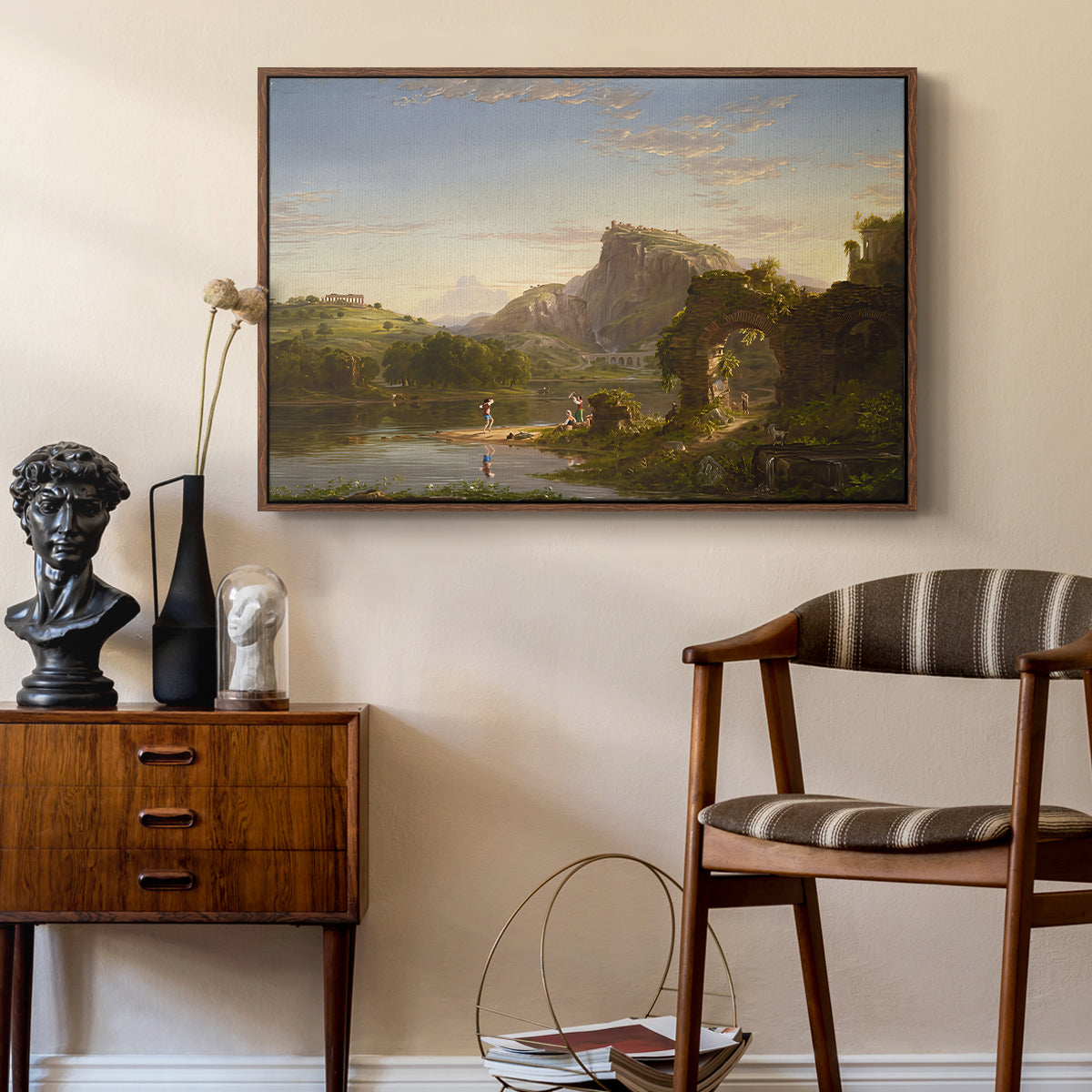 L'Allegro, 1845 - Floater Framed Canvas Print