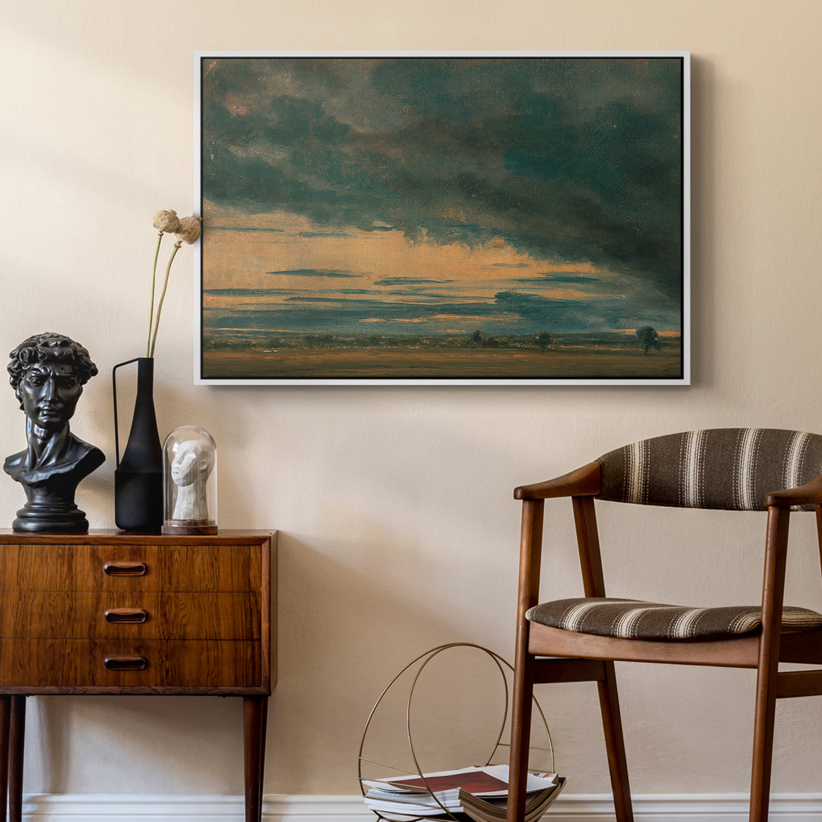 Cloud Study, c. 1821 - Floater Framed Canvas Print