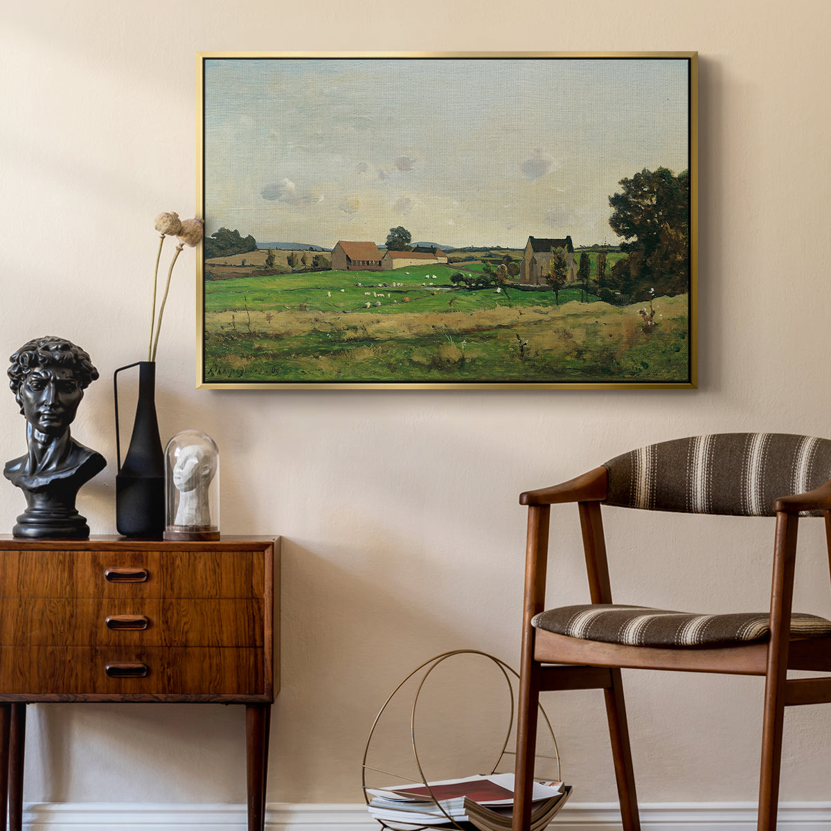The Saulce Estate, 1869 - Floater Framed Canvas Print
