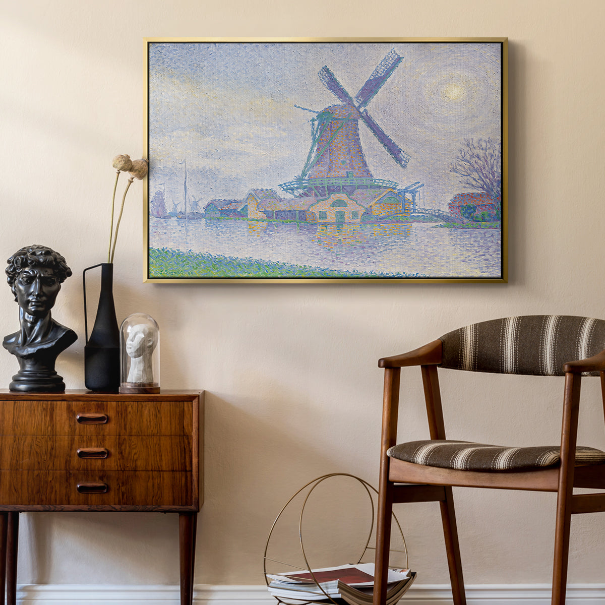 Mill of Edam (Moulin d'Edam), 1896 - Floater Framed Canvas Print