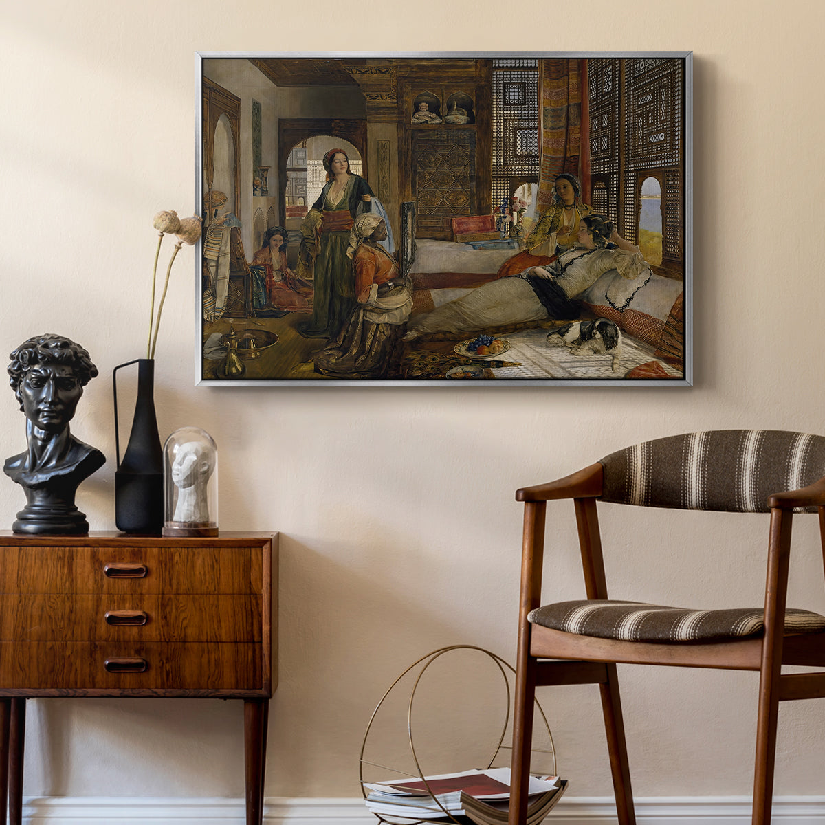 The Harem, 1876 - Floater Framed Canvas Print