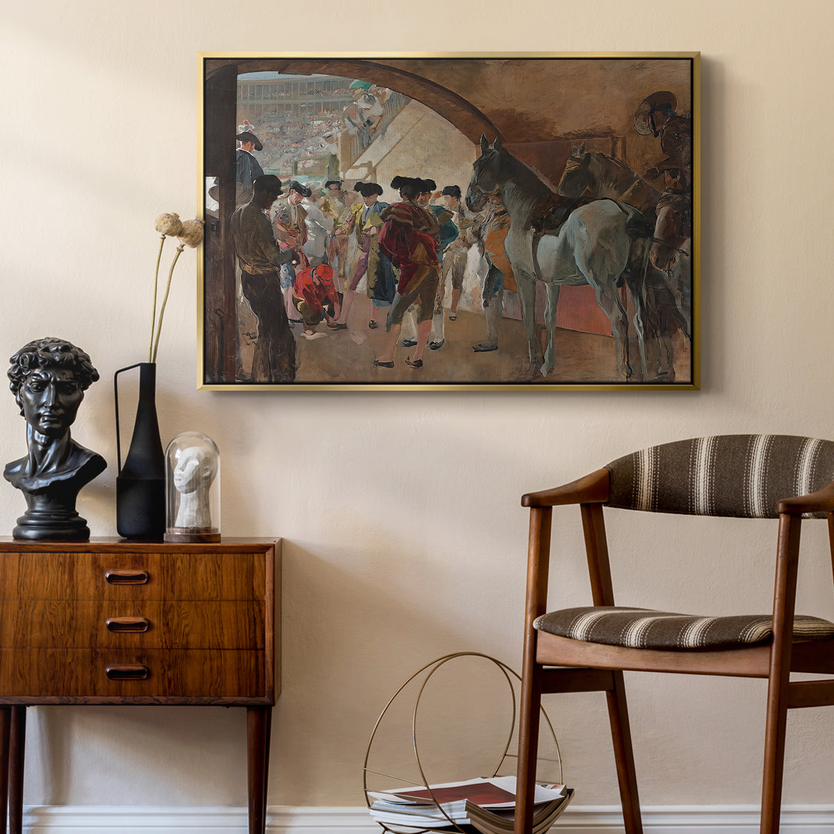 Before the Bullfight (Antes de la corrida), c. 1900 - Floater Framed Canvas Print