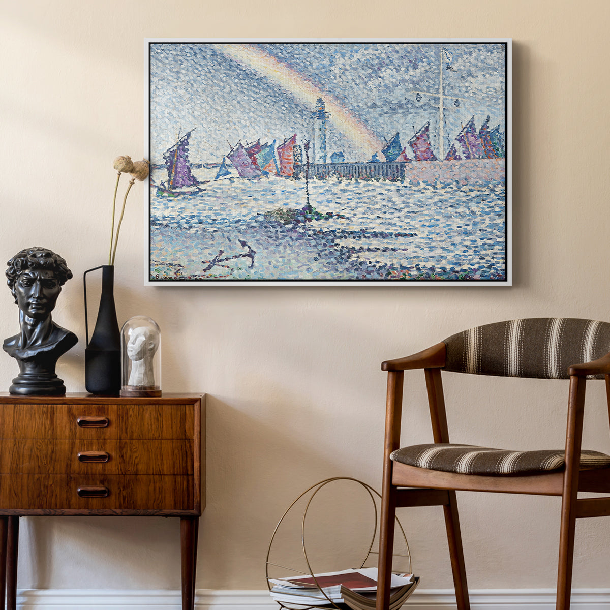 Entrance to the Port of Honfleur, 1899 - Floater Framed Canvas Print