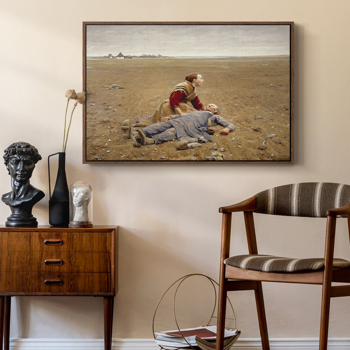 Worn Out (Udslidt), 1889 - Floater Framed Canvas Print
