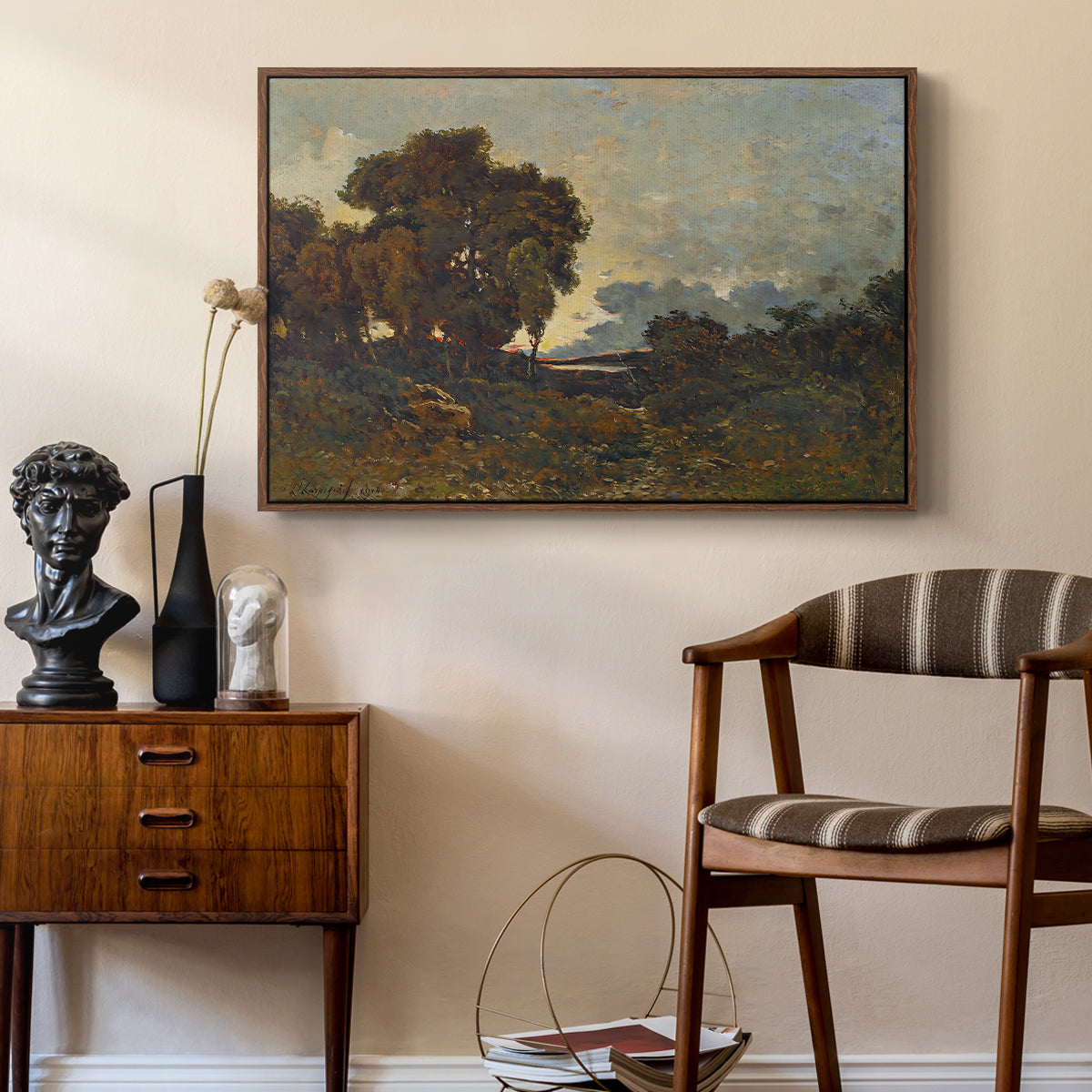 Sunset on the Allier (Soleil couchant sur l'Allier), 1904 - Floater Framed Canvas Print