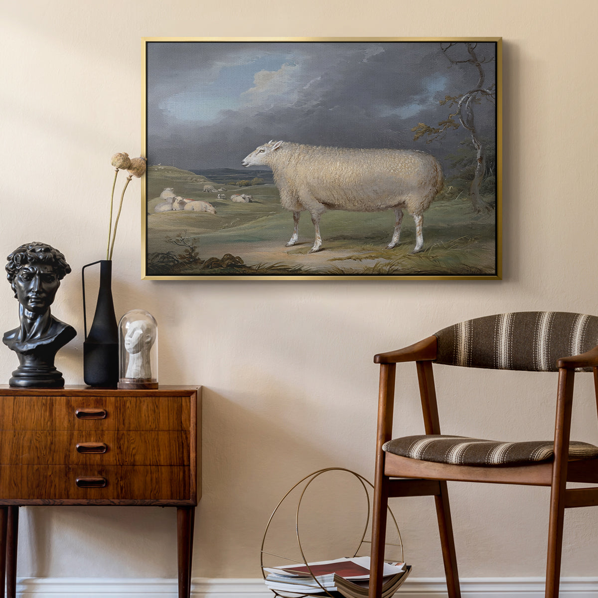 A Border Leicester Ewe, c. 1795-1800 - Floater Framed Canvas Print