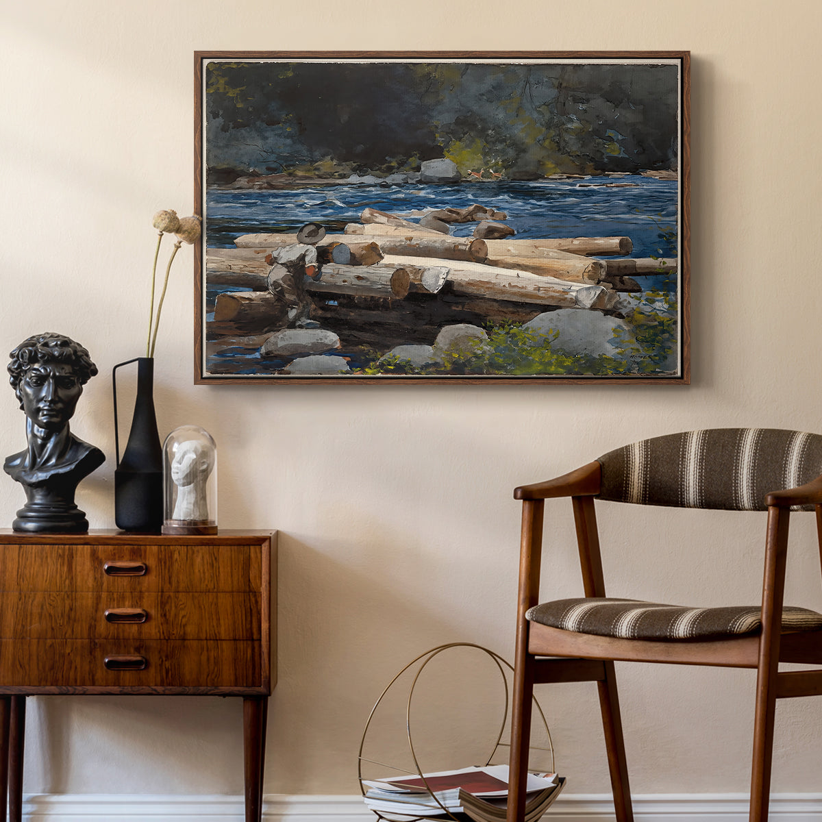 Hudson River, 1892 - Floater Framed Canvas Print