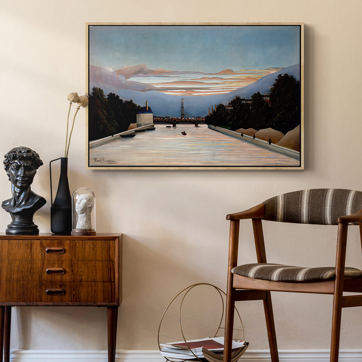 The Eiffel Tower, c. 1898 - Floater Framed Canvas Print