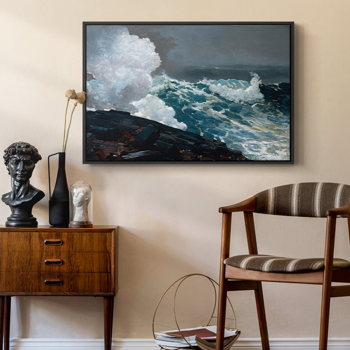 Northeaster, 1895 - Floater Framed Canvas Print