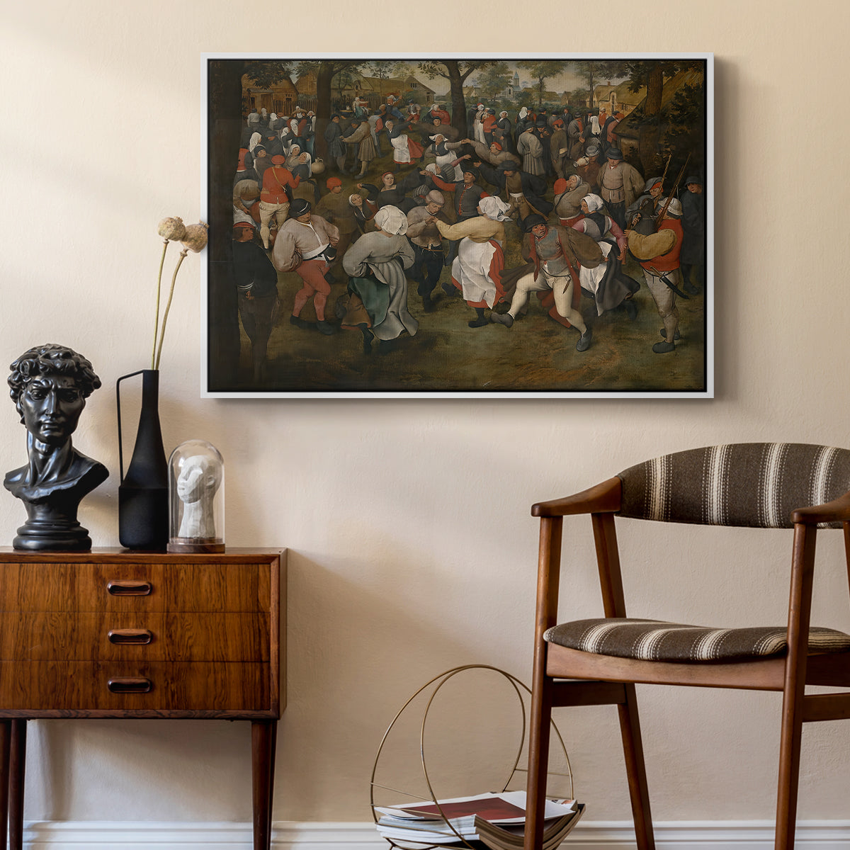 The Wedding Dance, c. 1566 - Floater Framed Canvas Print