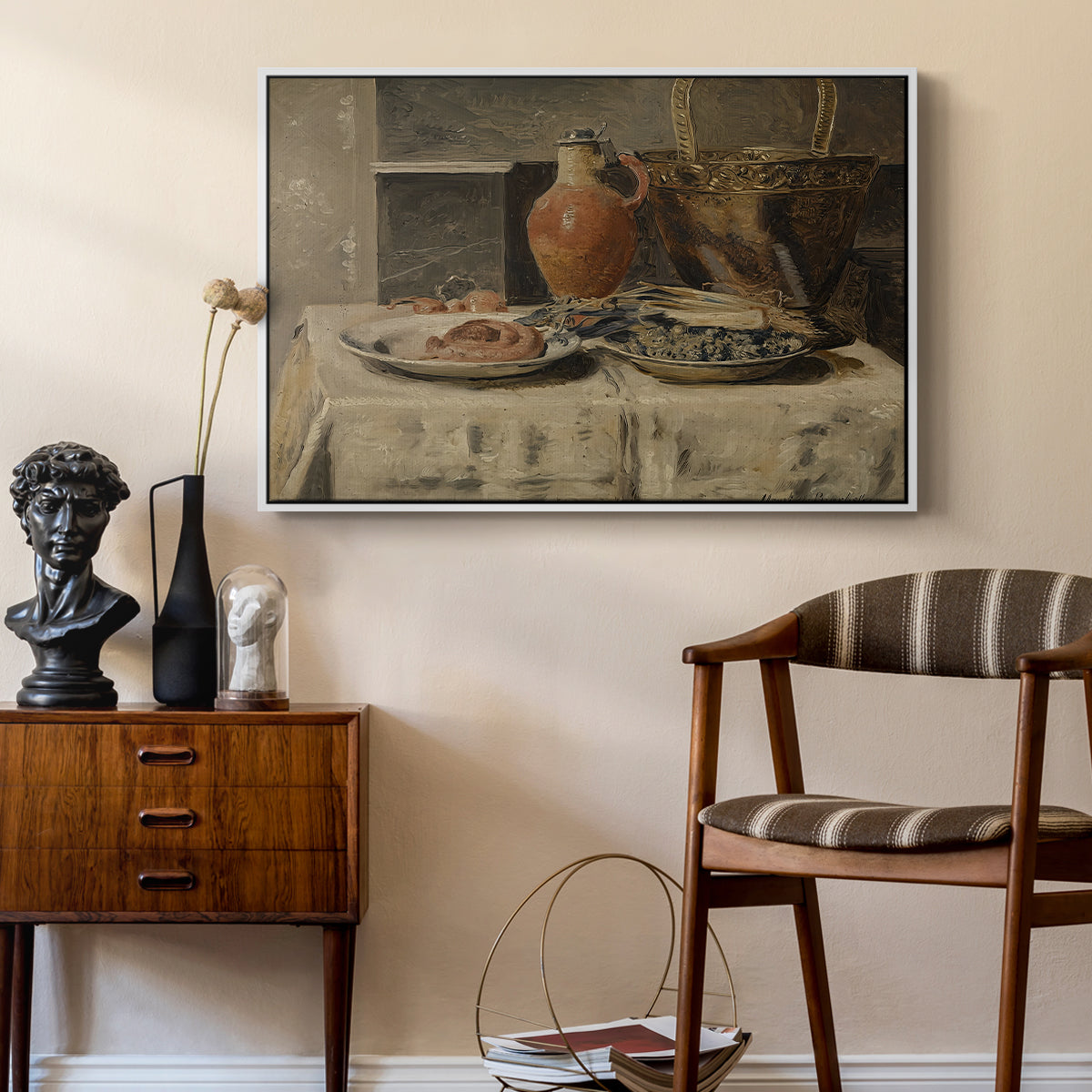 Still Life with Jar, c. 1881-1885 - Floater Framed Canvas Print