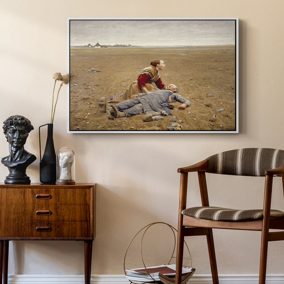 Worn Out (Udslidt), 1889 - Floater Framed Canvas Print