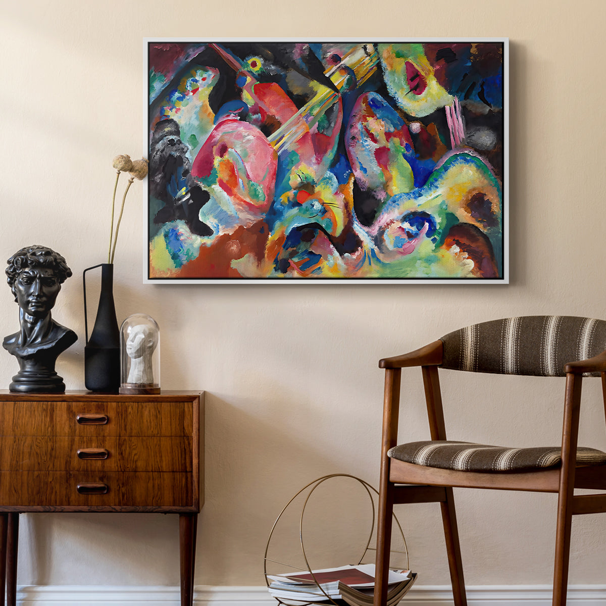 Improvisation. Deluge, 1913 - Floater Framed Canvas Print