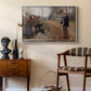 People by a Road, 1893 - Floater Framed Canvas Print