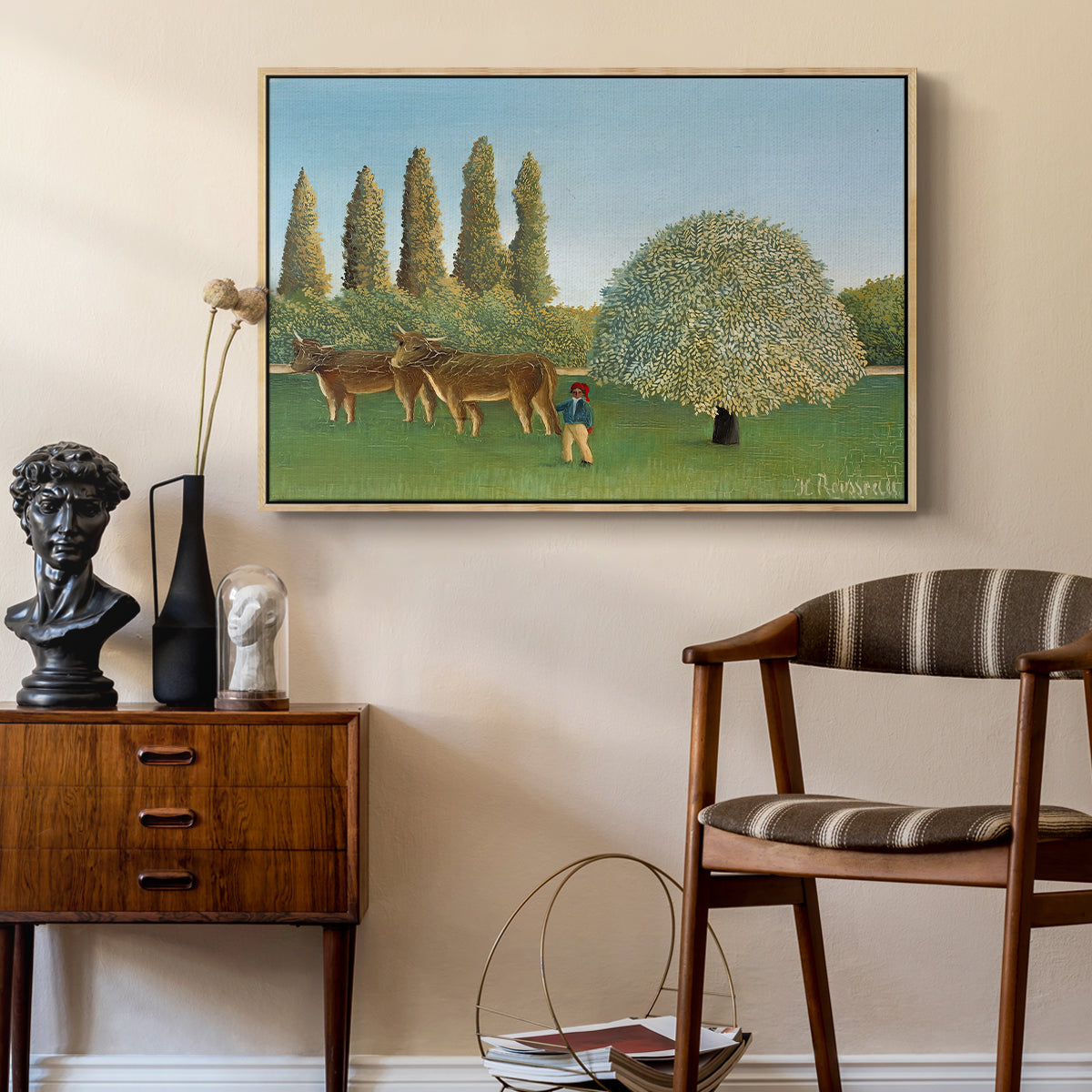 Meadlowland (The Pasture), 1910 - Floater Framed Canvas Print