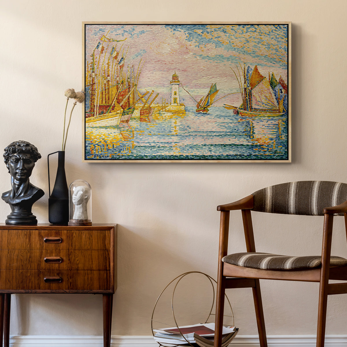 The Lighthouse at Groix, 1925 - Floater Framed Canvas Print