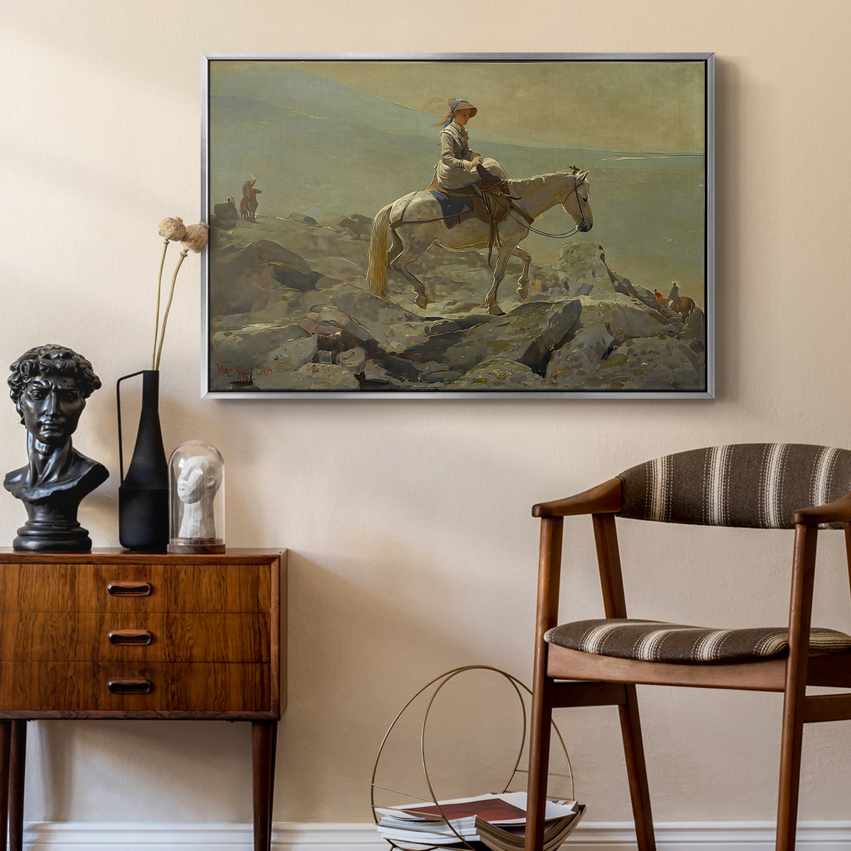 The Bridle Path, White Mountains, 1868 - Floater Framed Canvas Print