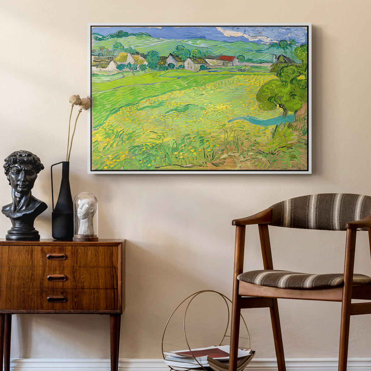 Les Vessenots in Auvers, 1890 - Floater Framed Canvas Print