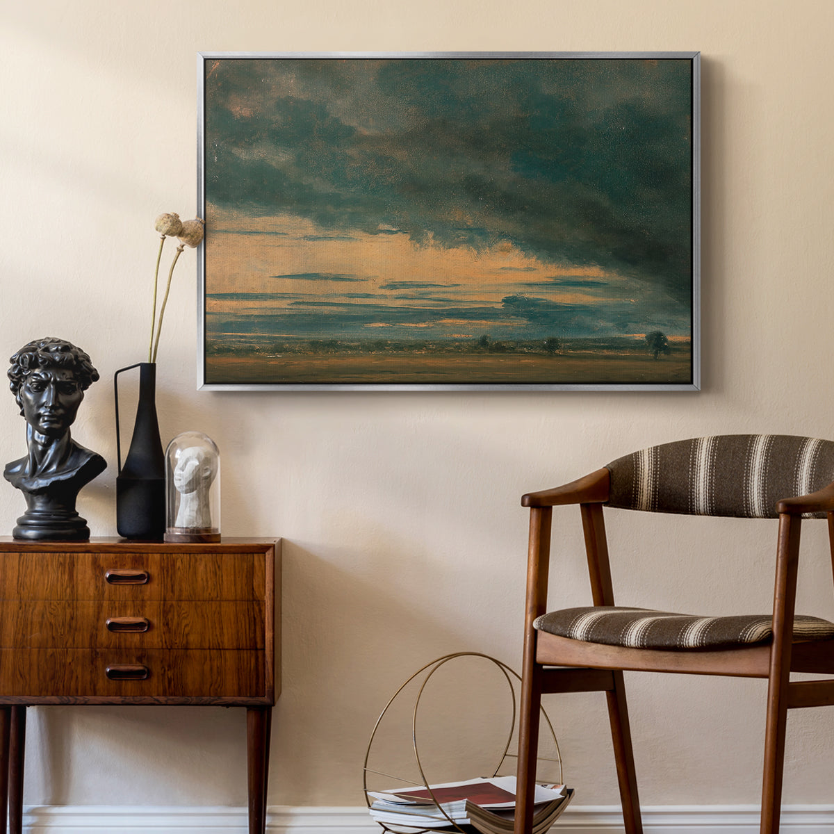Cloud Study, c. 1821 - Floater Framed Canvas Print