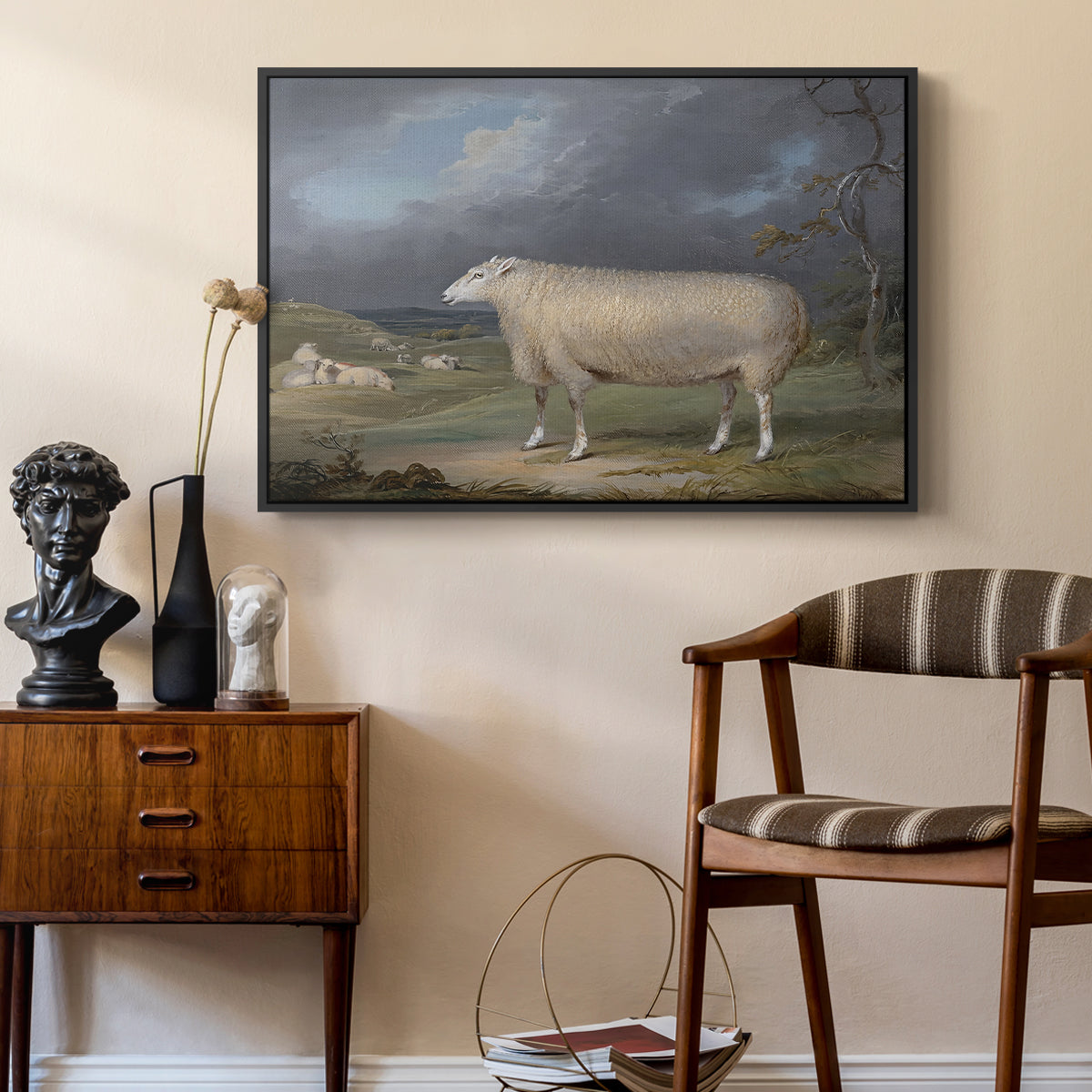 A Border Leicester Ewe, c. 1795-1800 - Floater Framed Canvas Print