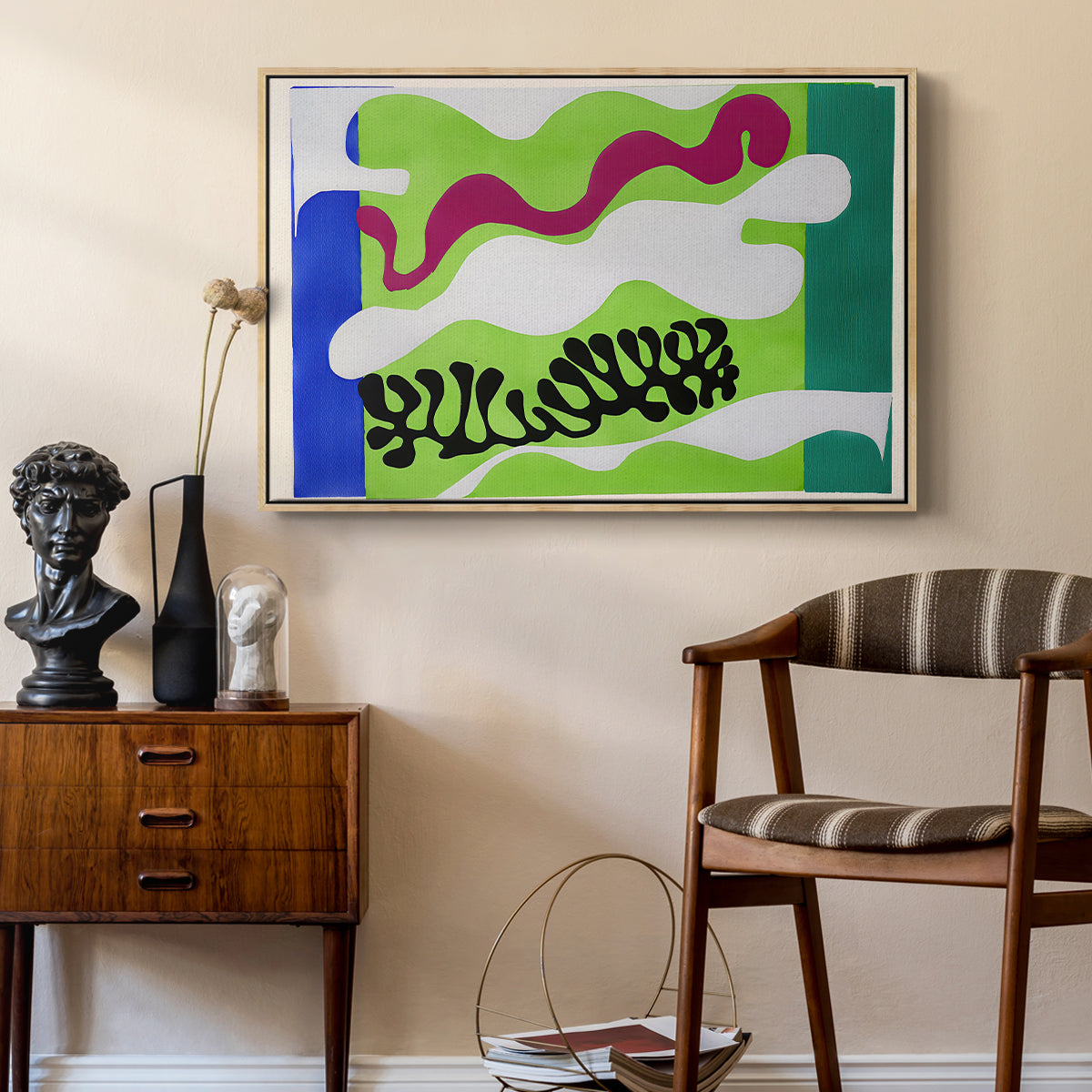 The Lagoon (Le lagon), from Jazz, 1947 - Floater Framed Canvas Print