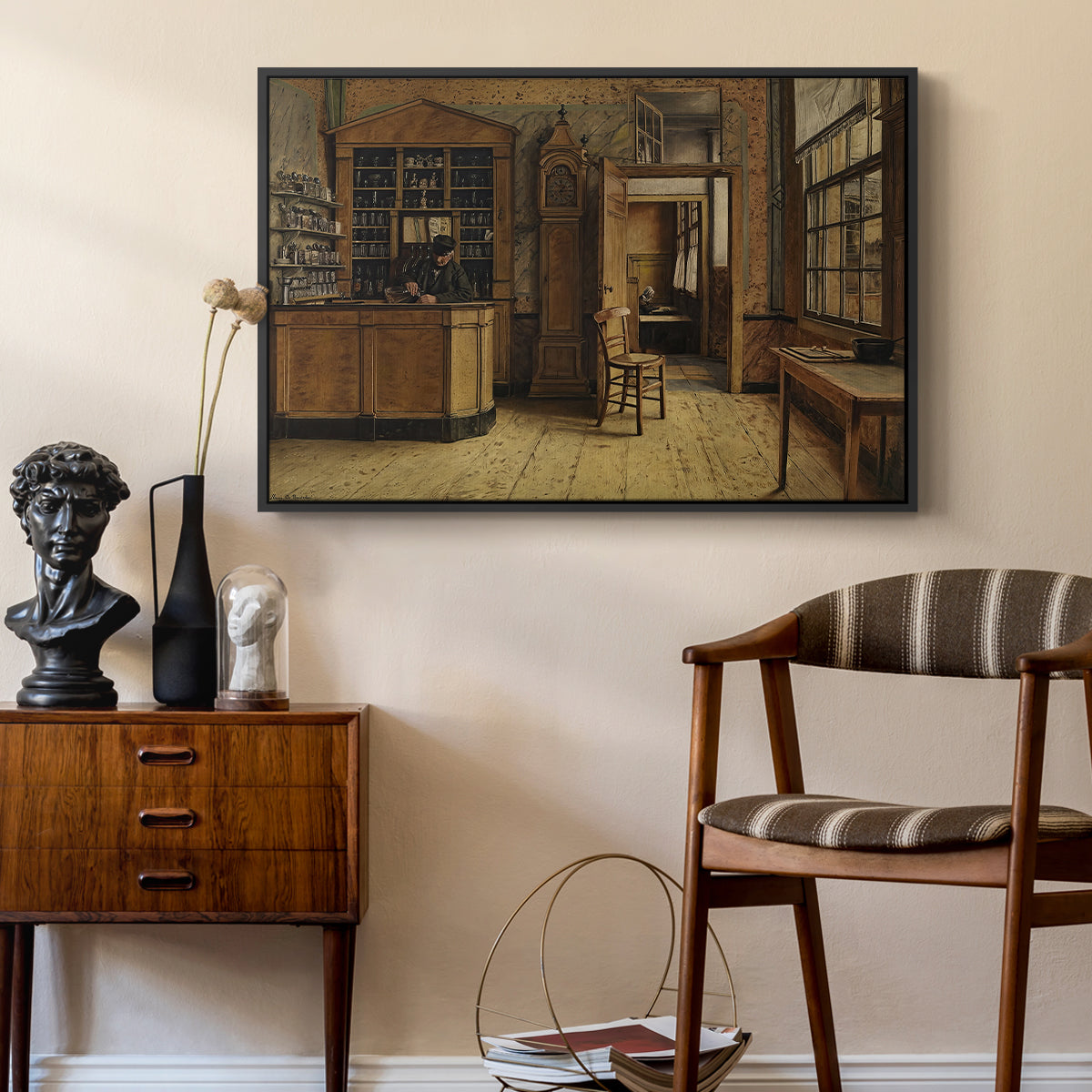 The Old Inn 'Het Loodshuis' in Antwerp, 1877 - Floater Framed Canvas Print