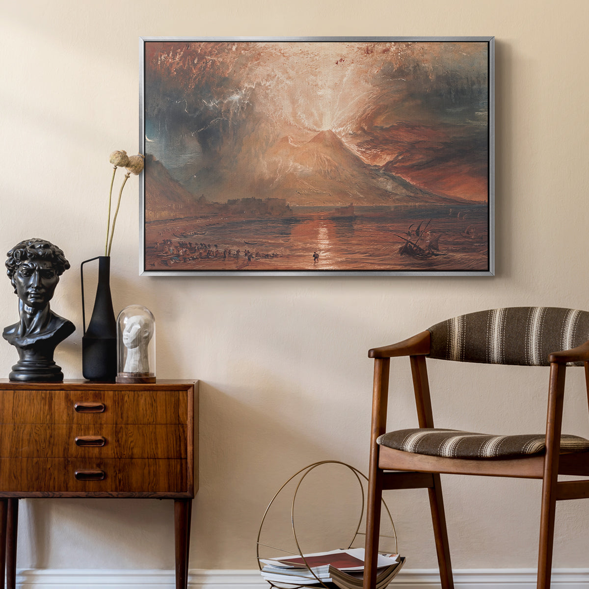 Vesuvius in Eruption, c. 1817 - Floater Framed Canvas Print