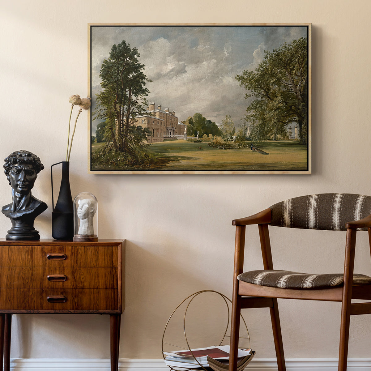 Malvern Hall, 1821 - Floater Framed Canvas Print