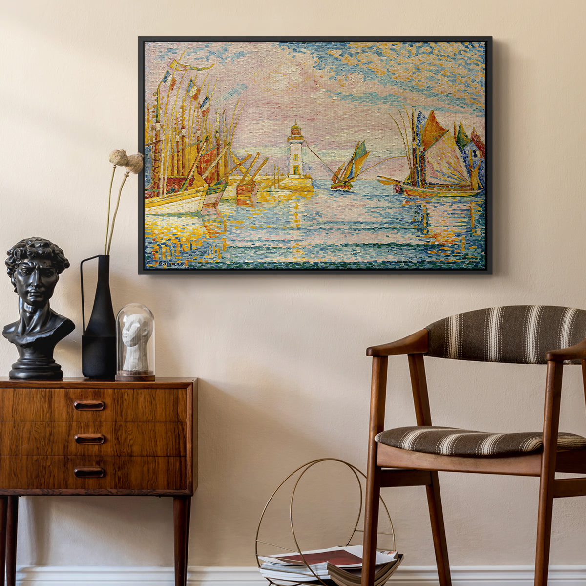 The Lighthouse at Groix, 1925 - Floater Framed Canvas Print