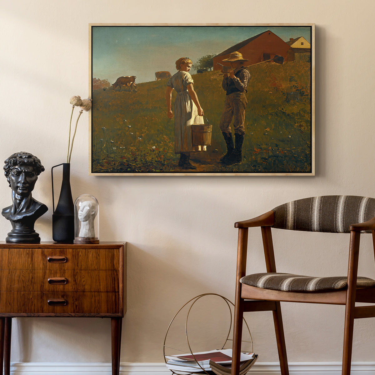A Temperance Meeting, 1874 - Floater Framed Canvas Print
