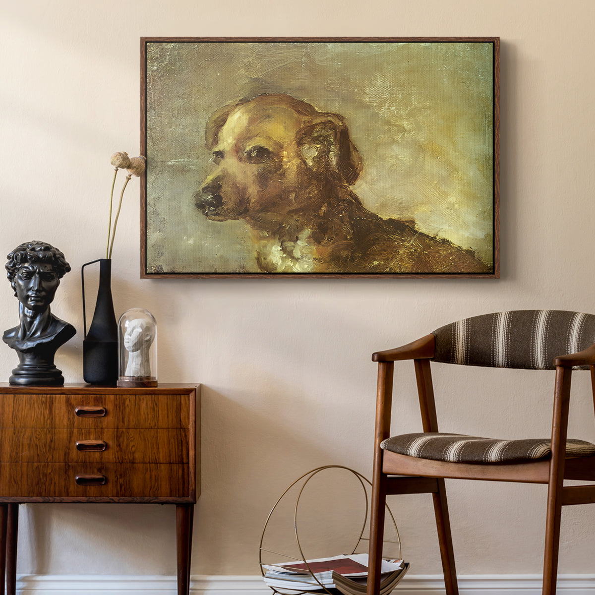 Cliper, the Artist's Dog, 1895 - Floater Framed Canvas Print