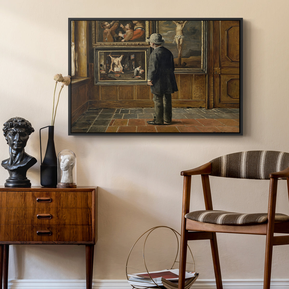 The Picture Lover, 1884 - Floater Framed Canvas Print