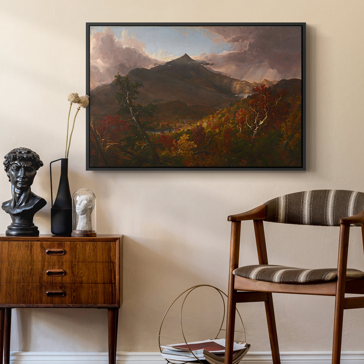 View of Schroon Mountain, Essex County, New York, After a Storm, 1838 - Floater Framed Canvas Print