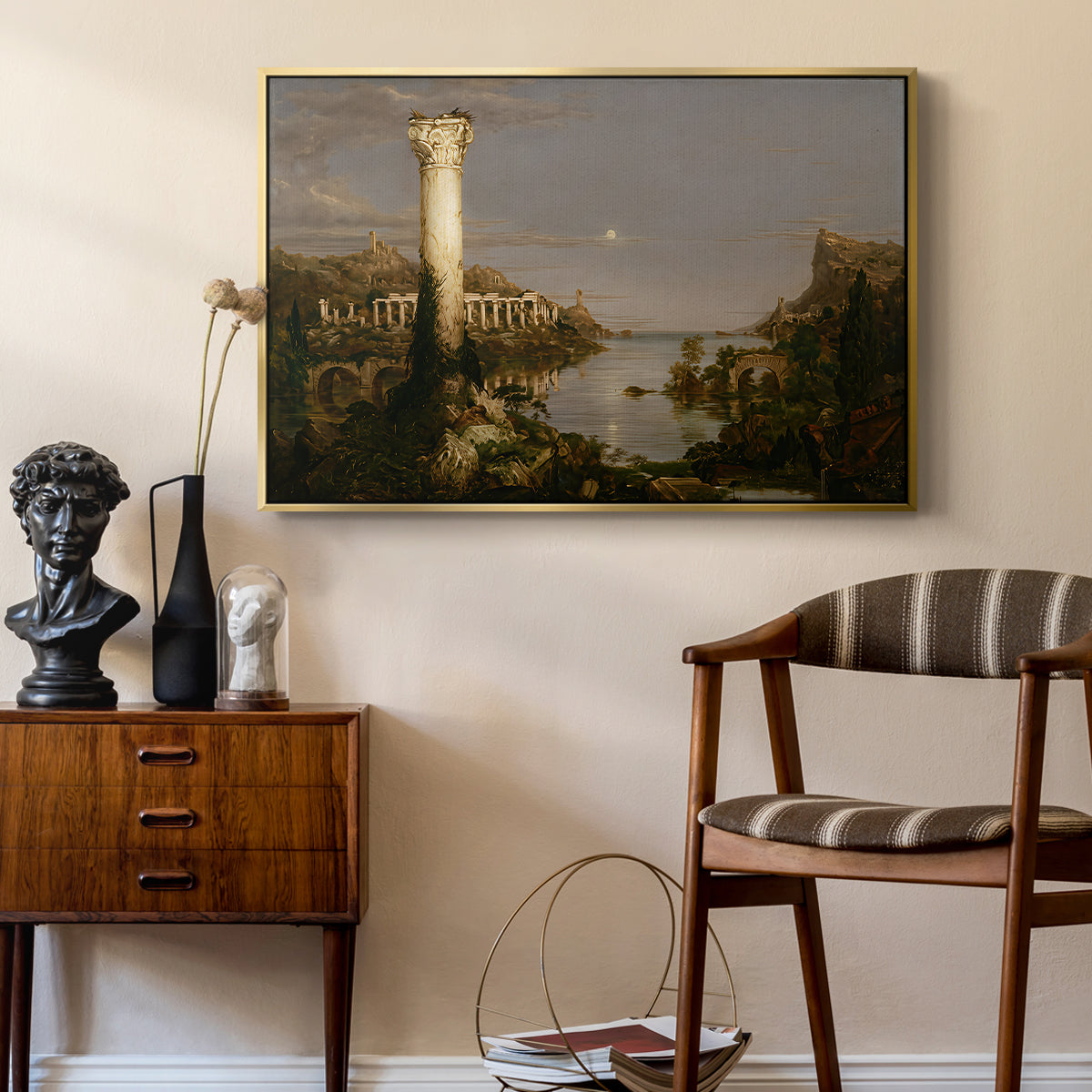 The Course of Empire: Desolation, 1836 - Floater Framed Canvas Print