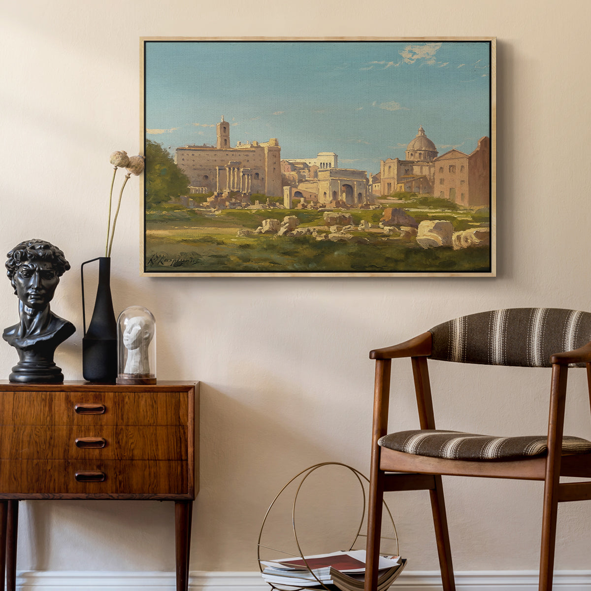 The Roman Forum, c. 1860 - Floater Framed Canvas Print