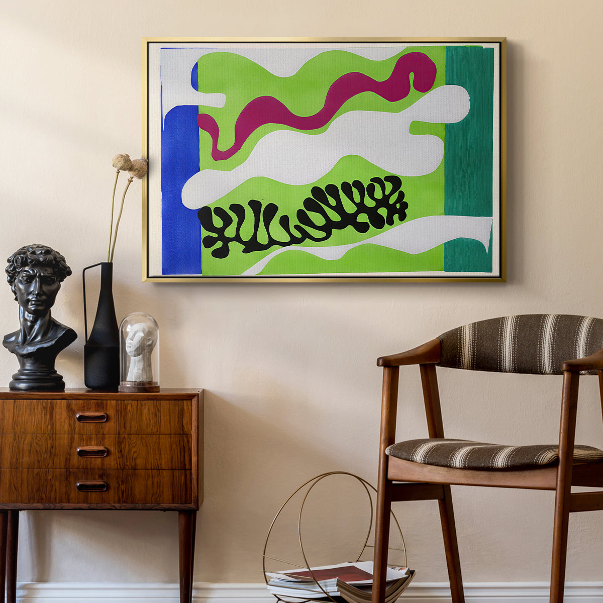 The Lagoon (Le lagon), from Jazz, 1947 - Floater Framed Canvas Print