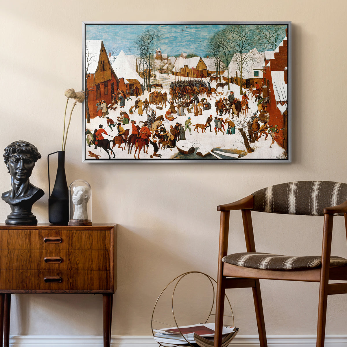 Massacre of the Innocents, c. 1565-1567 - Floater Framed Canvas Print