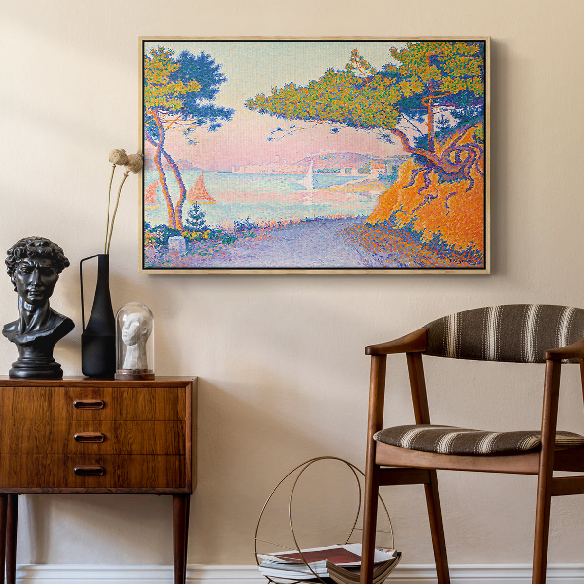 Golfe Juan, 1896 - Floater Framed Canvas Print
