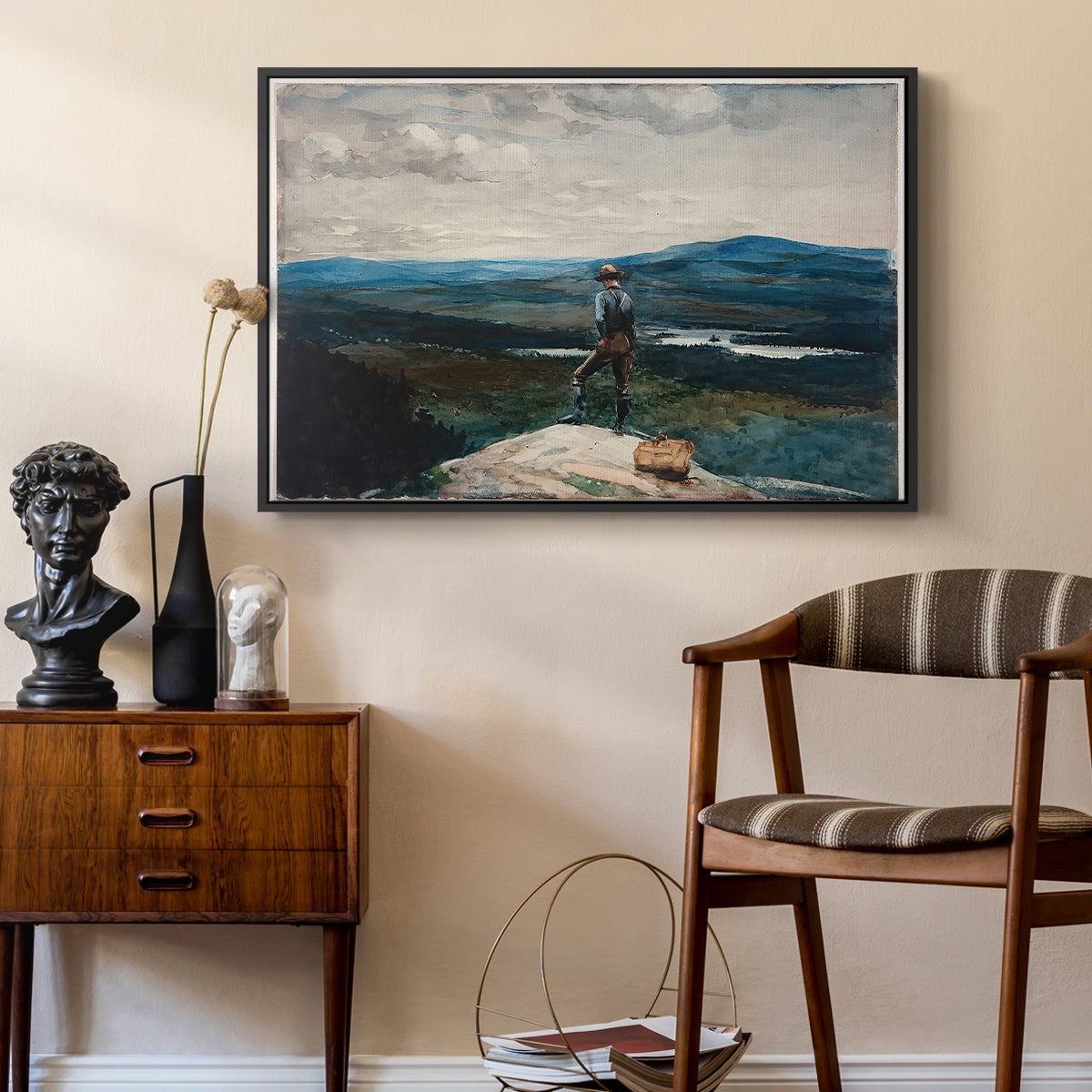 The Ranger, Adirondacks, 1882 - Floater Framed Canvas Print